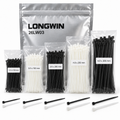 LONGWIN Contractor Mixed-Size Cable Tie Bulk Kit - 700 pcs
