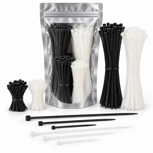 LONGWIN Mixed-Size Cable Tie Assortment - 650 pcs